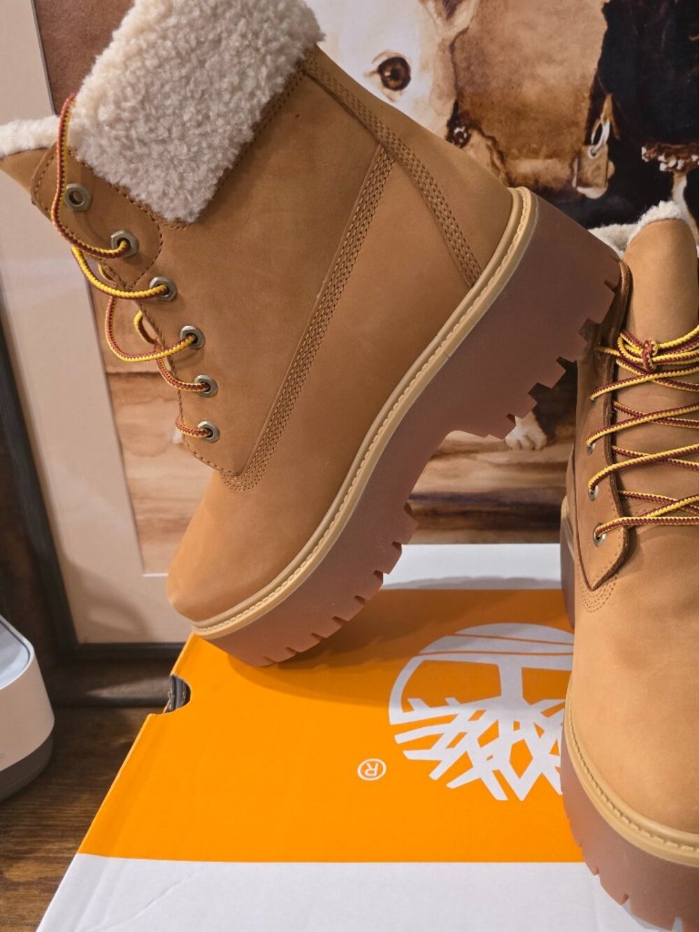 Timberland Women's Stone Street MID WARM LINED WATERPROOF BOOT Wheat Size 9 NEW